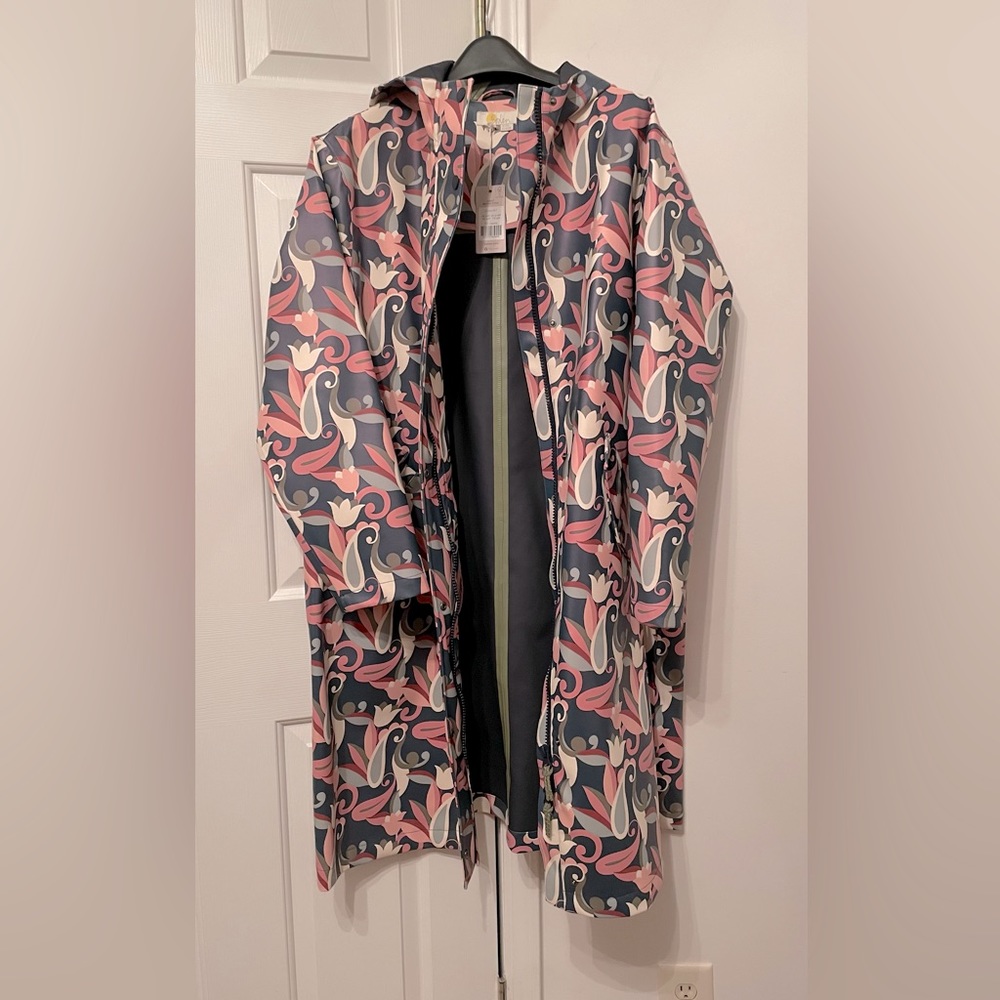 Boden Women Waterproof Longline Raincoat Size US 16-18R - Picture 7 of 9